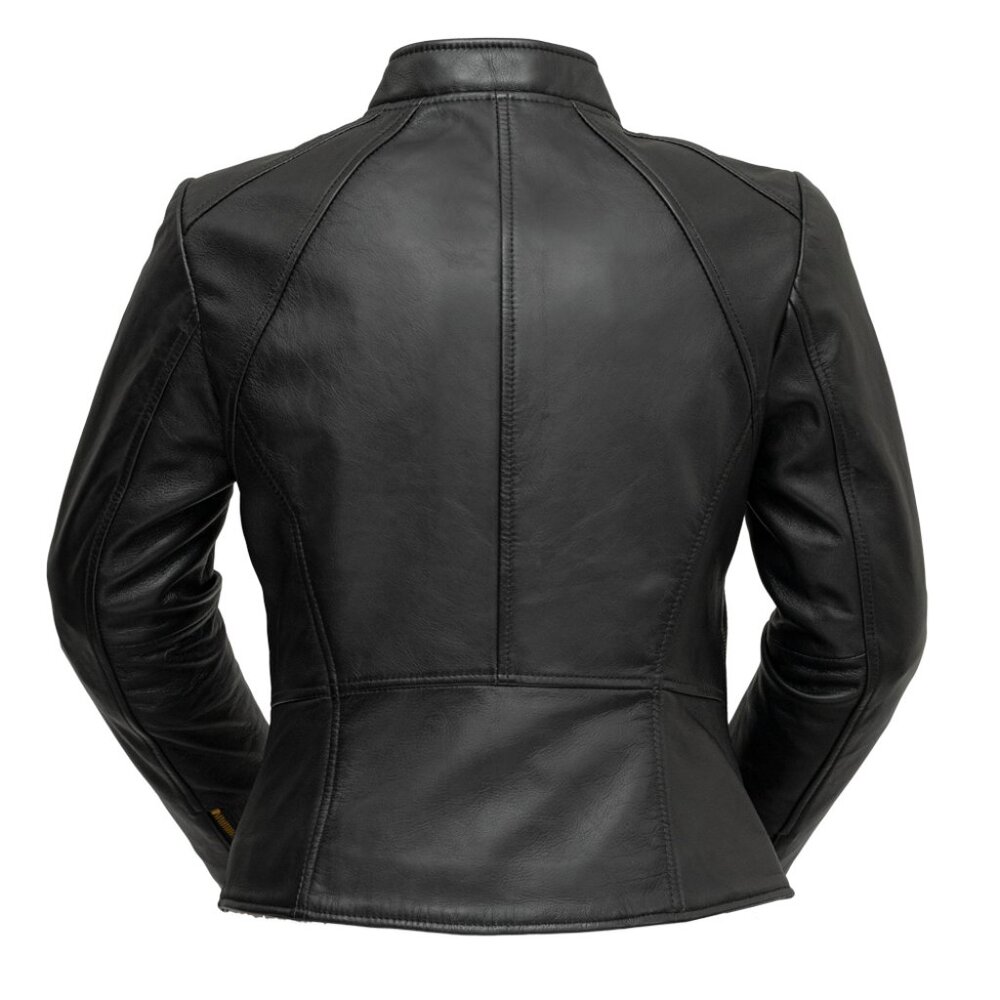 Zoey Womens Fashion Leather Jacket - Picture 8 of 8